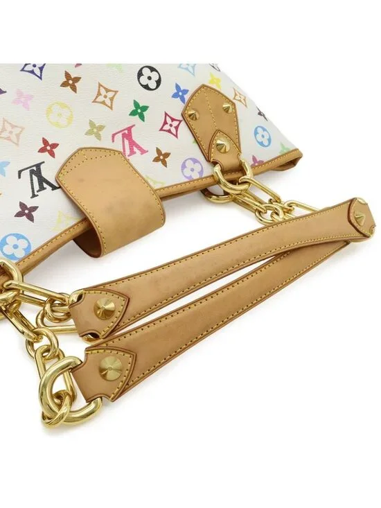 Louis Vuitton Monogram Multicolor Ani GM Tote Shoulder Bag Chain Ribbon Bron - Picture 4 of 7